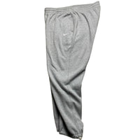 Nike Athletic Department Grey and White Swoosh Baggy Joggers (2XL)