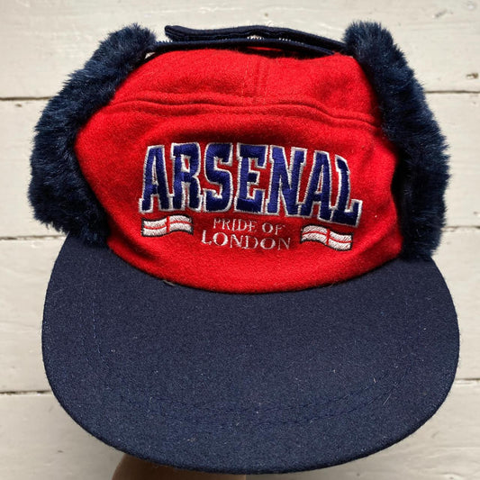 Arsenal Trapper Furry Dog Ear Flap Hat