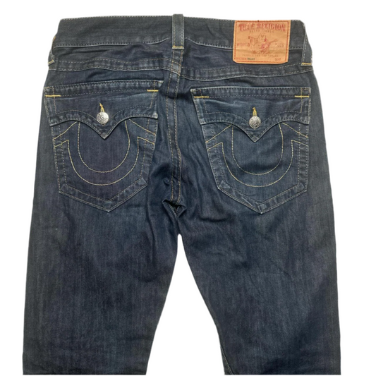 True Religion Ricky Dark Navy Gold Stitch (30W)