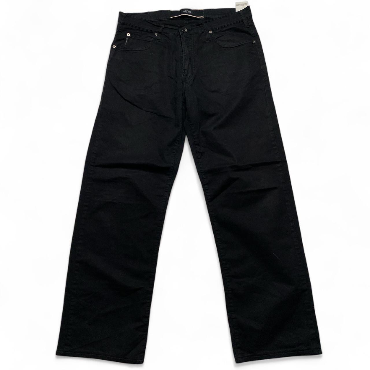 Armani Jeans Jet Black Trouser Jeans (34W)