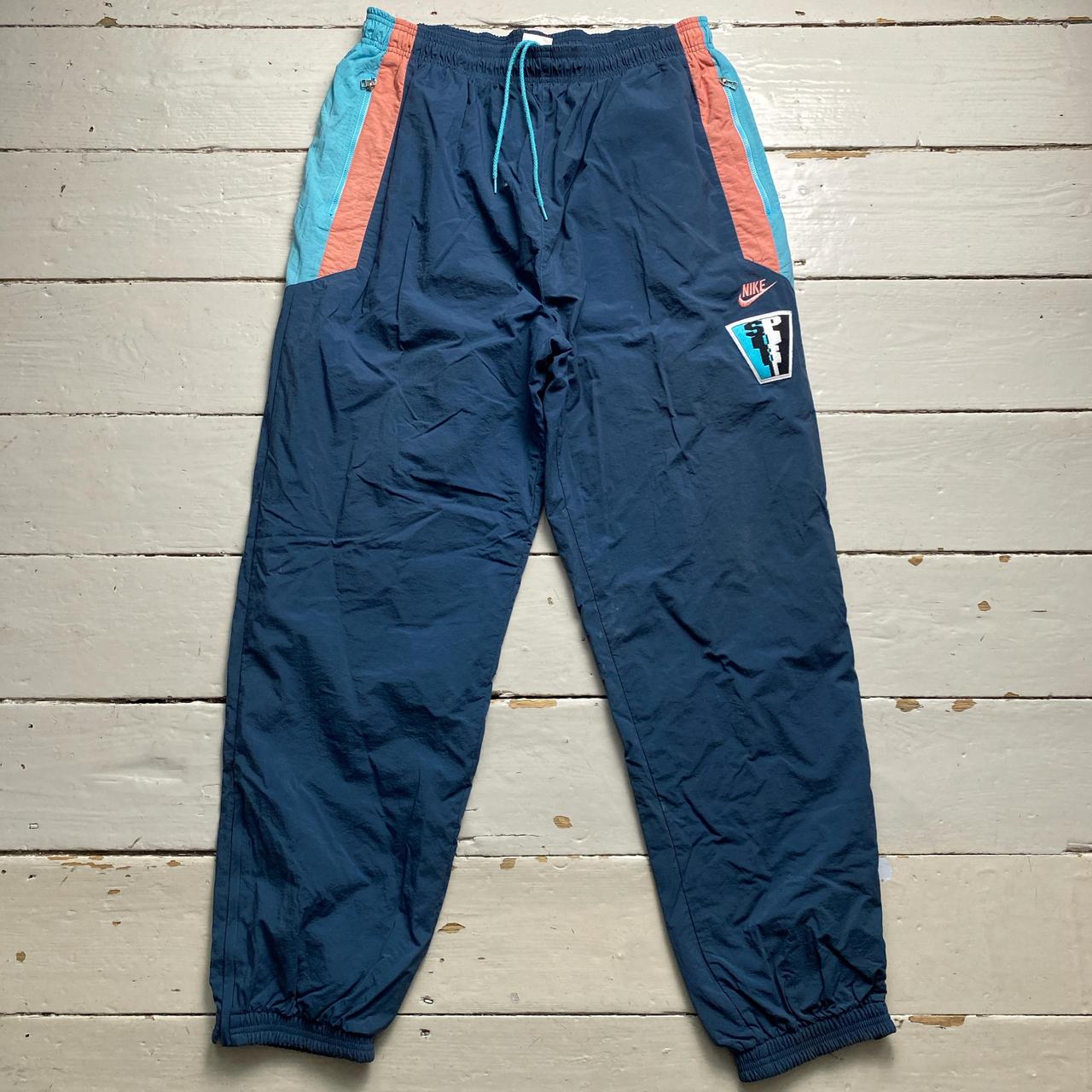 Nike Vintage 90’s Shell Trackpant Baggy Bottoms Blue and Pink