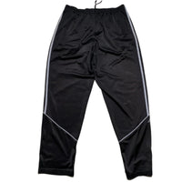 Adidas Vintage Black and Grey Trackpant Bottoms (M)