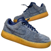 Nike Air Force 1 Navy Blue Suede and Gum Sole (UK 9.5)