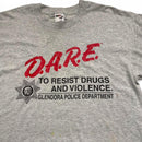 DARE To Resist Drugs and Violence Grey Black and Red 90’s T Shirt (L)