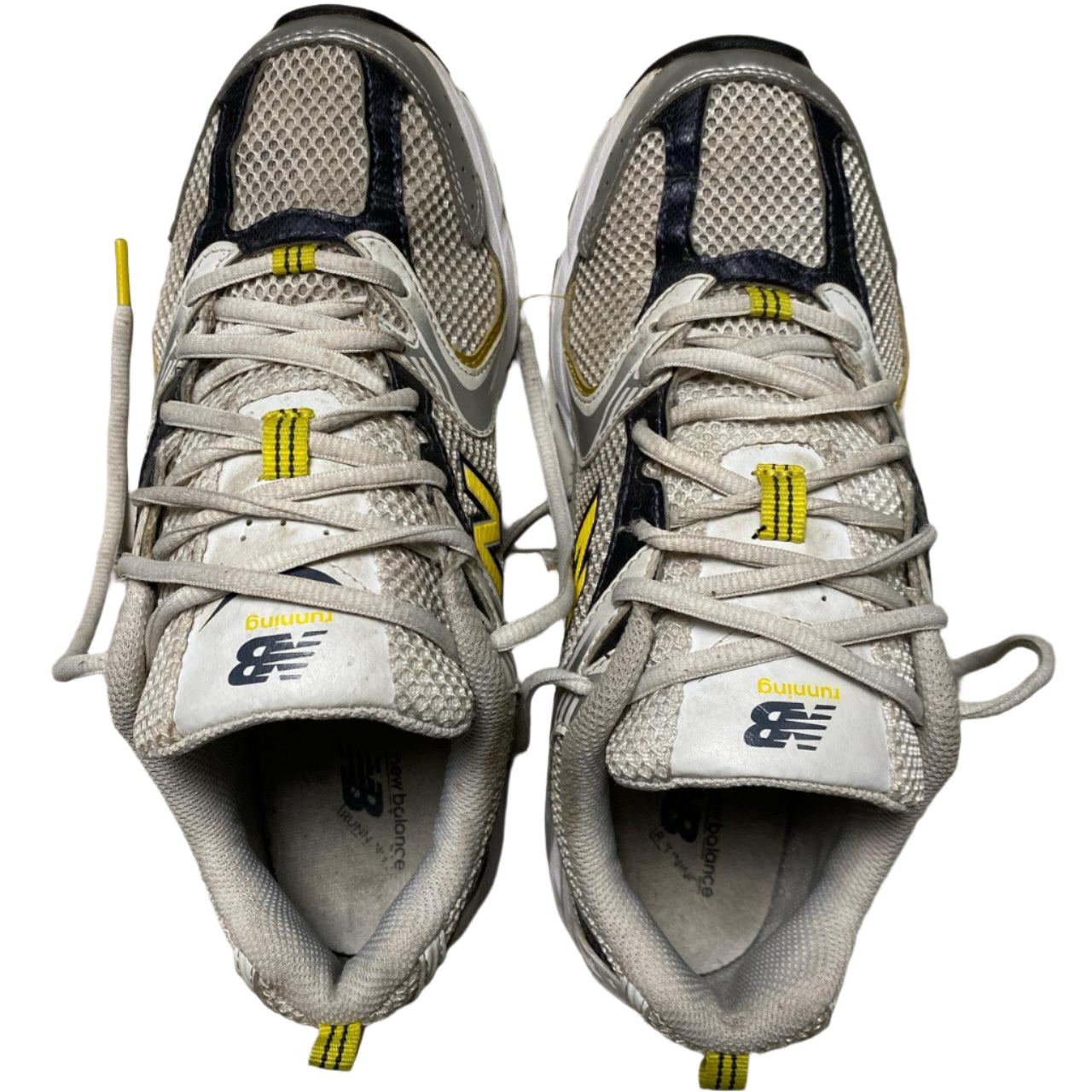 New Balance 530 White Black and Yellow Trainers (UK 6)