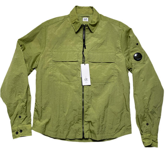 CP Company Light Green Windbreaker Shacket Shirt Jacket (M)