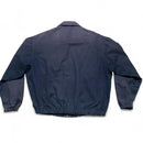YSL Yves Saint Laurent Vintage Navy and Gold Logo Harrington Bomber Jacket (L)