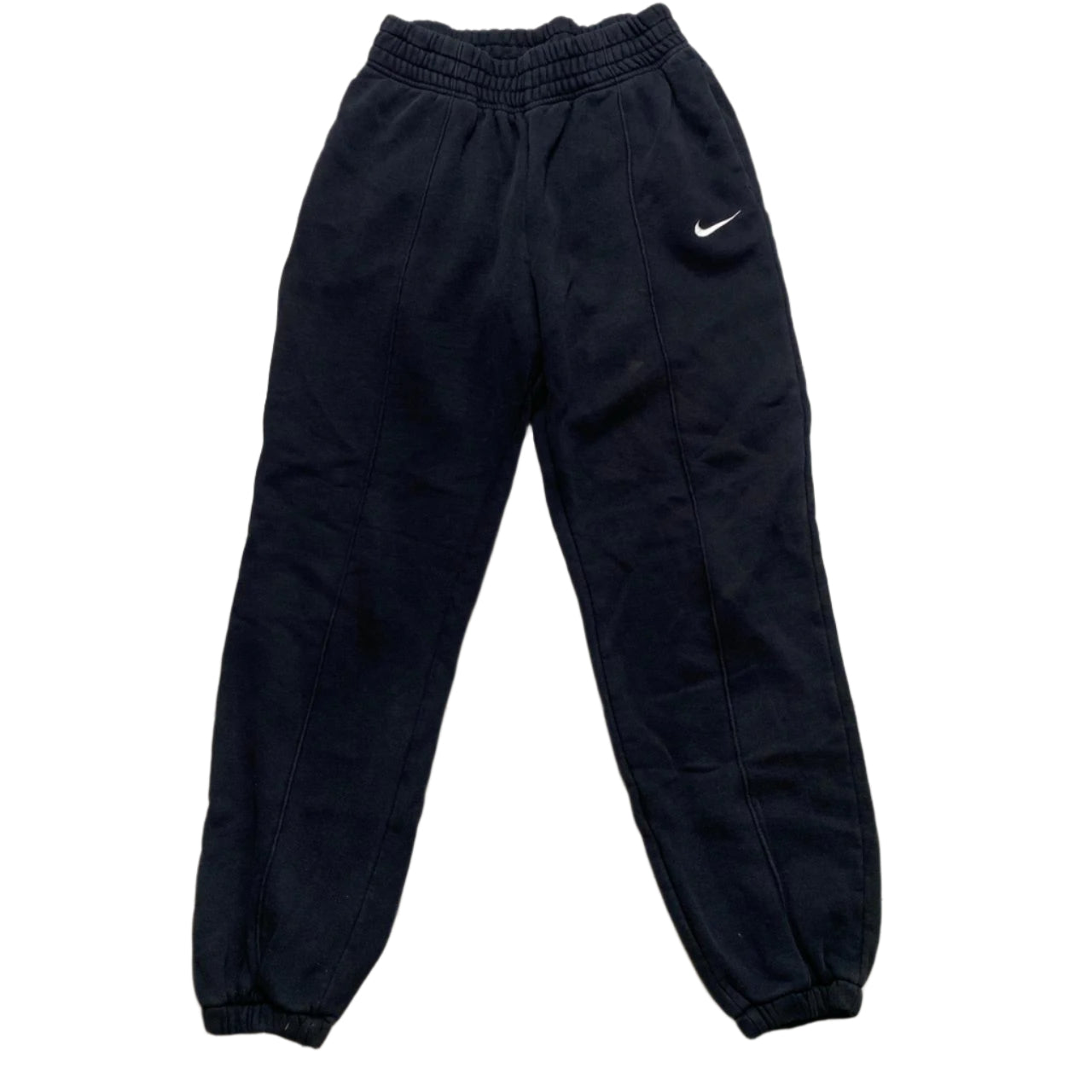 Nike Black and White Swoosh Joggers (XS)
