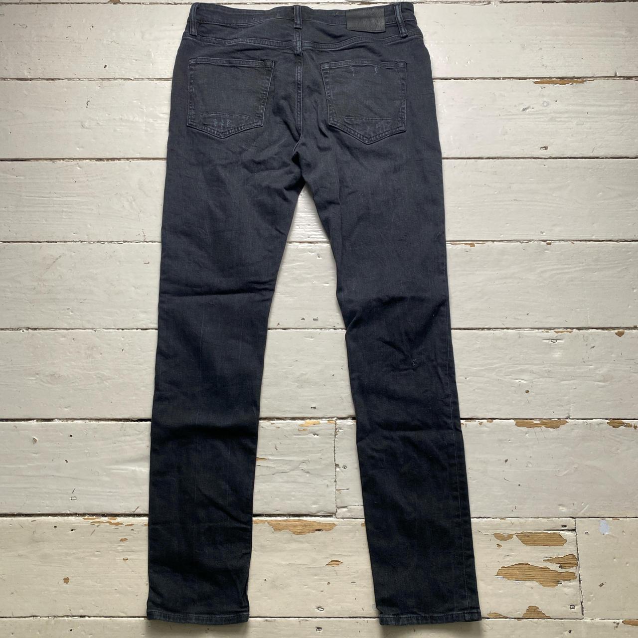 AllSaints Black Rex Slim Jeans