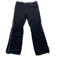 Nike Swoosh Black and White Baggy Trackpant Shell Bottoms (M)