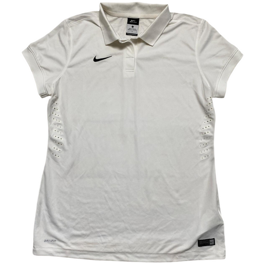 Nike Golf White and Black Swoosh Polo Shirt Womens (L)