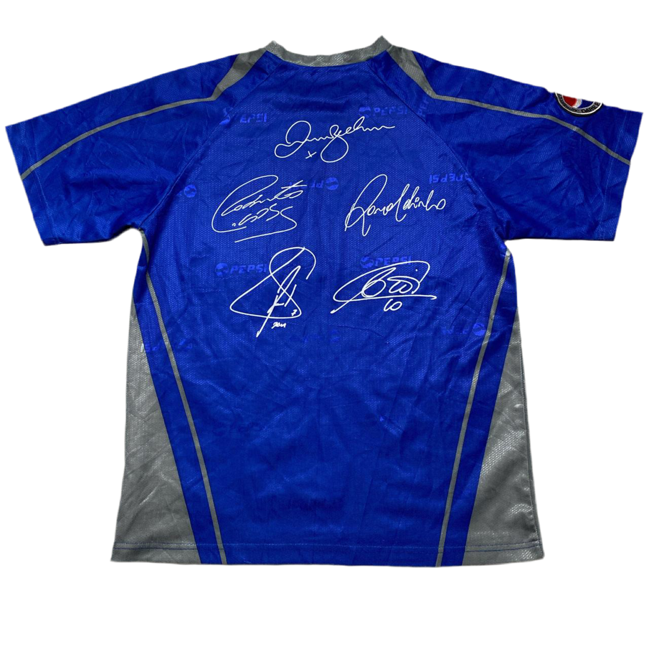 Pepsi Football Dare For More Squad Signed Vintage Jersey (L)