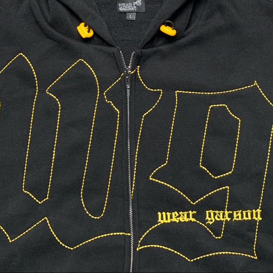 W9 Black n Yellow Zip Hoodie (S/M/L/XL)