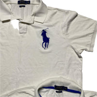 Polo Ralph Lauren White and Blue Polo Shirt No (2XL)
