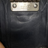 Gucci Black GG Supreme Monogram Leather Small Keyholder Case Wallet
