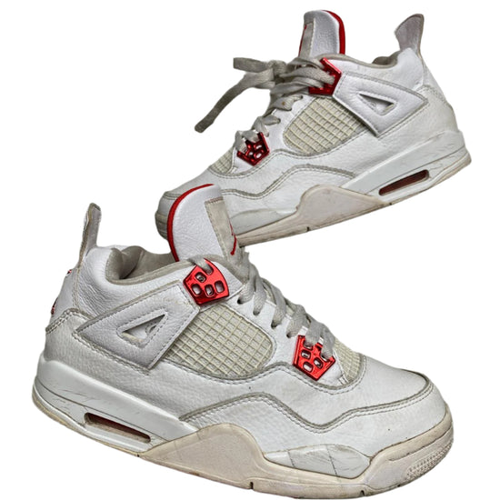 Jordan 4 White and Metallic Red (UK 5)