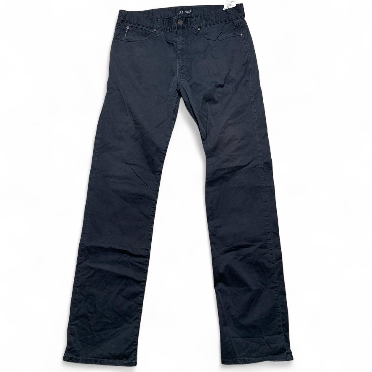 Armani Navy Jean Trousers Straight Fit (34W)