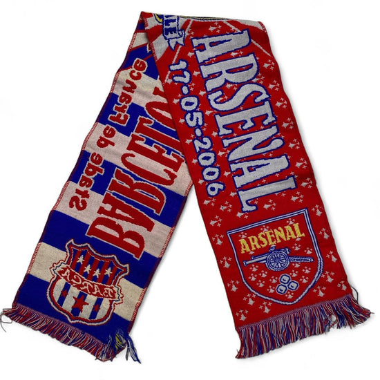 Barcelona vs Arsenal Vintage 2006 Scarf Red and Blue
