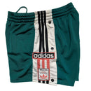Adidas Originals Womens Popper Shorts Green and White (UK 10)