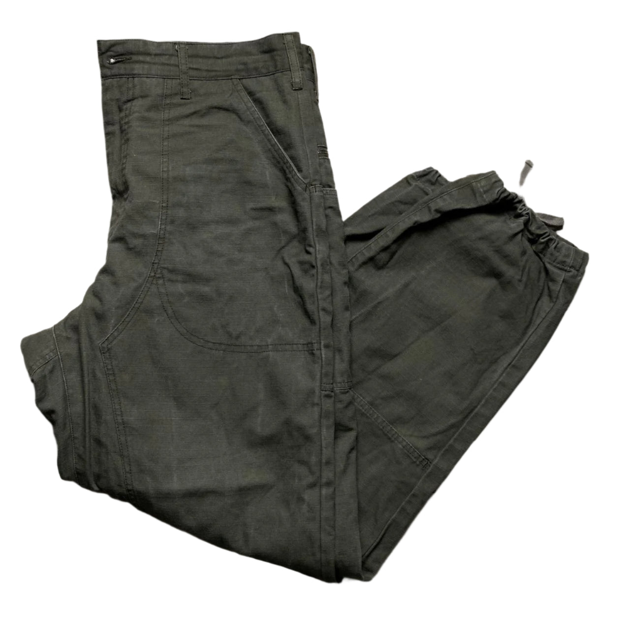 Engineered Garments New York Khaki Green Army Cargo Combat Baggy Trousers (34W)
