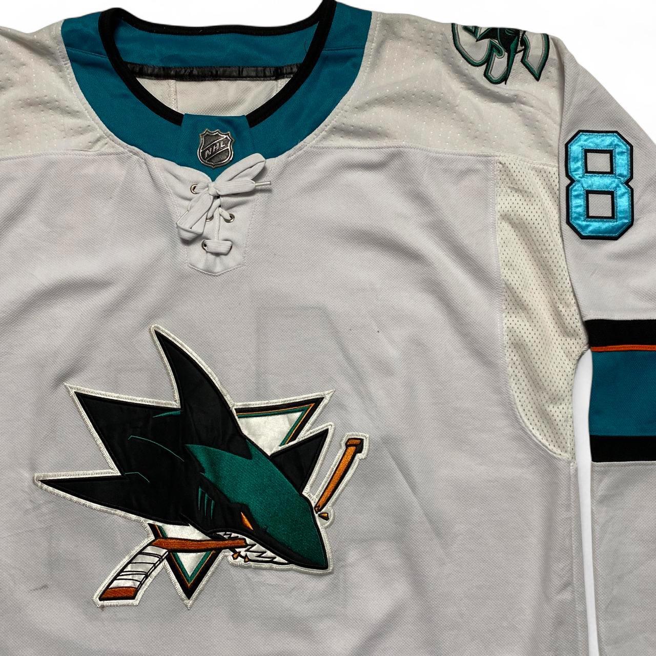San Jose Sharks Hertl 48 White and Blue Hockey NHL Jersey (XL)