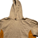 Stussy Tan Sand Brown and Orange Nylon Panelling Hoodie (M)
