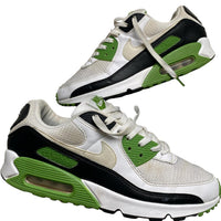 Nike Air Max 90 White Black and Green (UK 8)