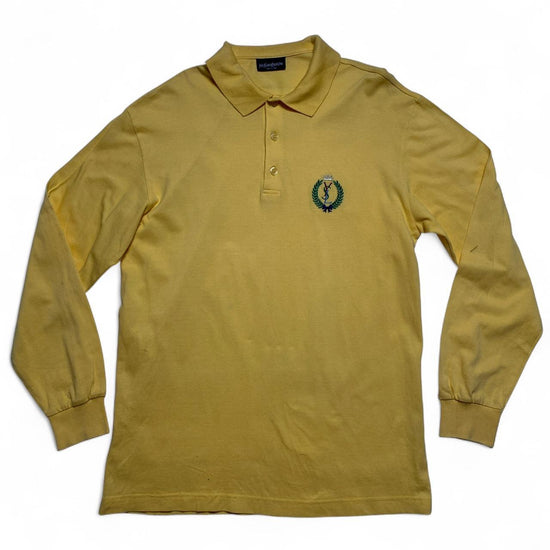 YSL Yves Saint Laurent Vintage 90’s Long Sleeve Yellow Polo Shirt (L)