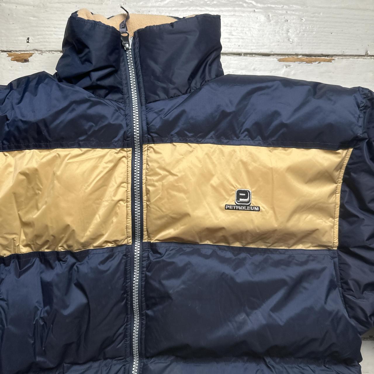 Petroleum Vintage 90’s Reversible Fleece Navy and Cream Puffer Jacket