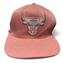 Chicago Bulls Mitchell and Ness Pink and White Snapback Cap