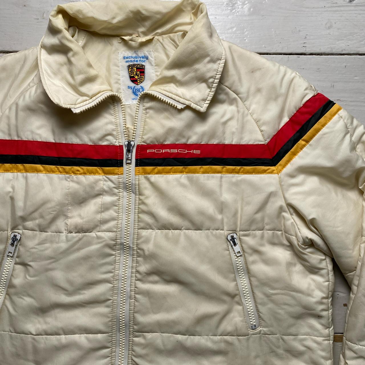 Porsche Vintage Cream Germany Puffer Coat