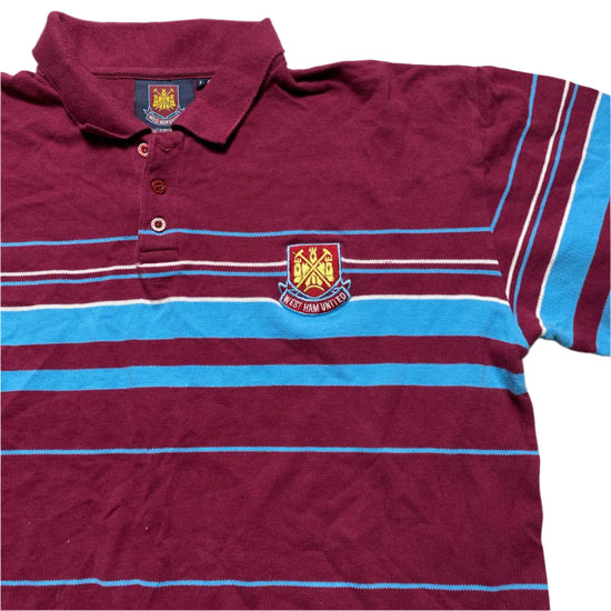 West Ham United Vintage Football Club Clarinet and Blue Polo Shirt (L)