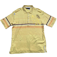Rocawear Yellow Brown and Orange Polo Shirt (XL)