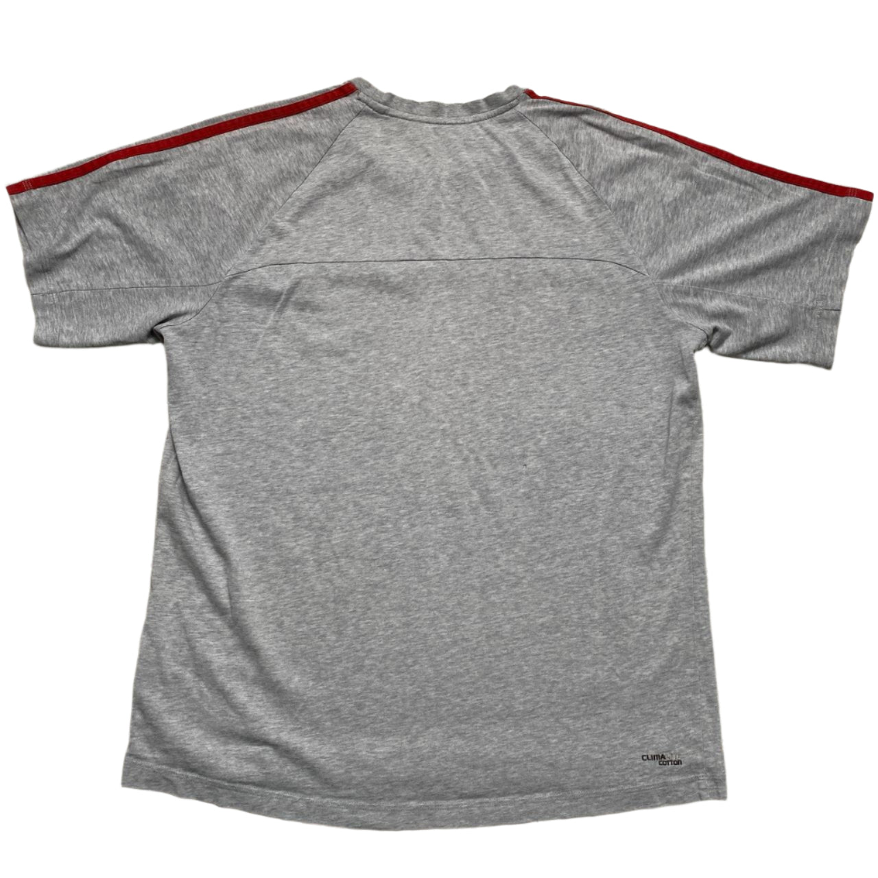 Adidas Performance Essentials Grey Red and Orange Tri Stripe Colours T Shirt (L)