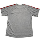 Adidas Performance Essentials Grey Red and Orange Tri Stripe Colours T Shirt (L)