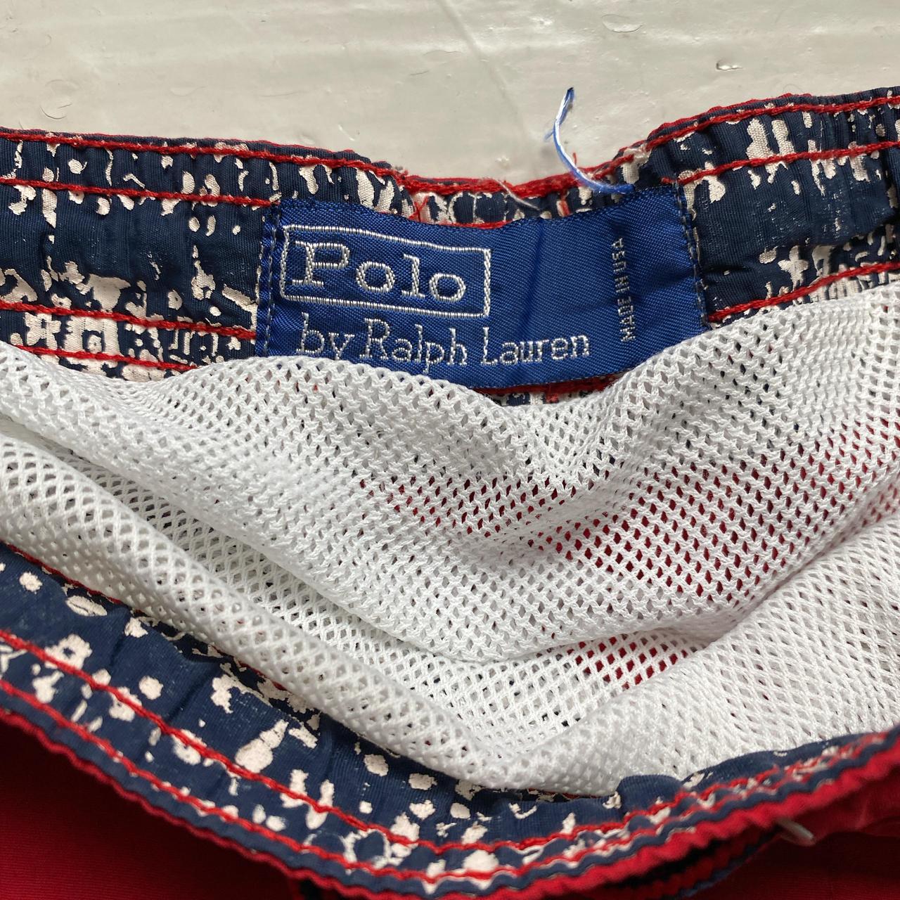 Polo Ralph Lauren Red and Blue Pony Swim Shorts