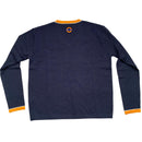 Navy and Orange V Neck Jumper workwear (L)