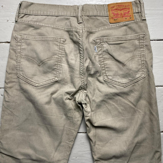 Levis 514 Khaki Beige Corduroy Jeans