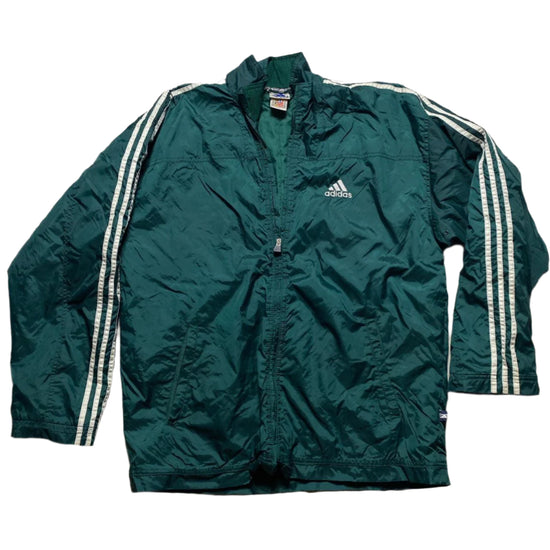 Adidas Green and White Vintage 90’s Padded Jacket (L)