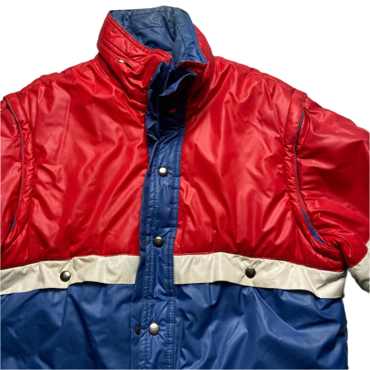 Campri Vintage 80’s Ski Jacket and Gilet Red White and Blue (L)
