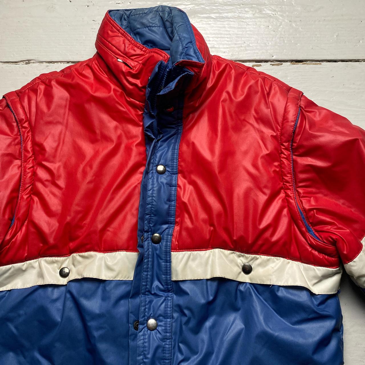 Campri Vintage 80’s Ski Jacket and Gilet Red White and Blue