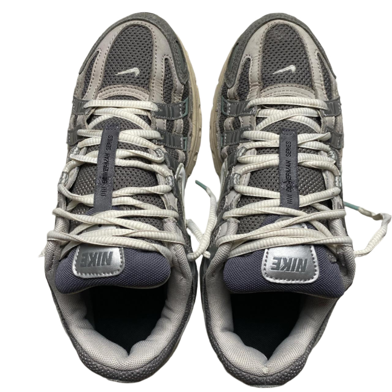Nike p-6000 Grey White and Blue Trainers (UK 6.5)