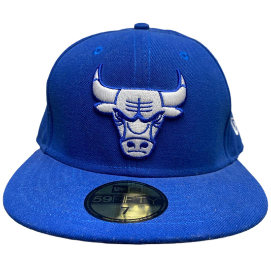 Chicago Bulls New Era Blue and White Fitted Cap