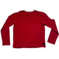 Evisu Red and Cream White Big Daicock Swoosh Sweatshirt Long Sleeve (M)