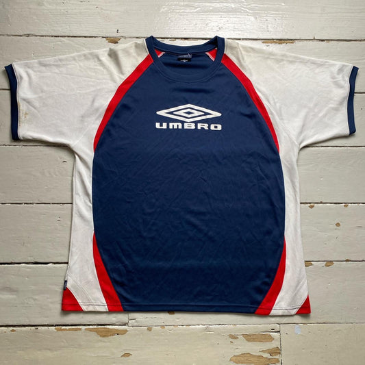 Umbro Vintage England Football Type Jersey Navy White and Red