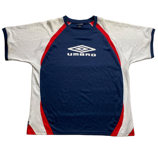 Umbro Vintage England Football Type Jersey Navy White and Red (2XL)