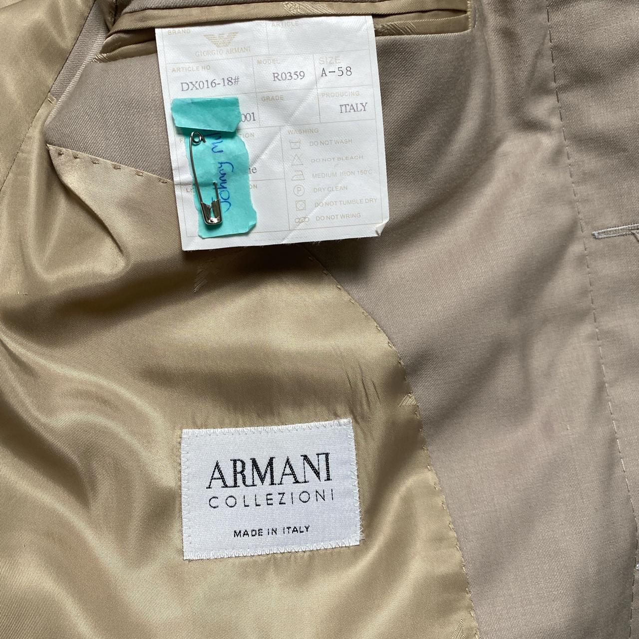 Armani Collezioni Cream Full Two Piece Suit Jacket and Trousers (XL)