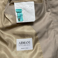 Armani Collezioni Cream Full Two Piece Suit Jacket and Trousers (XL)
