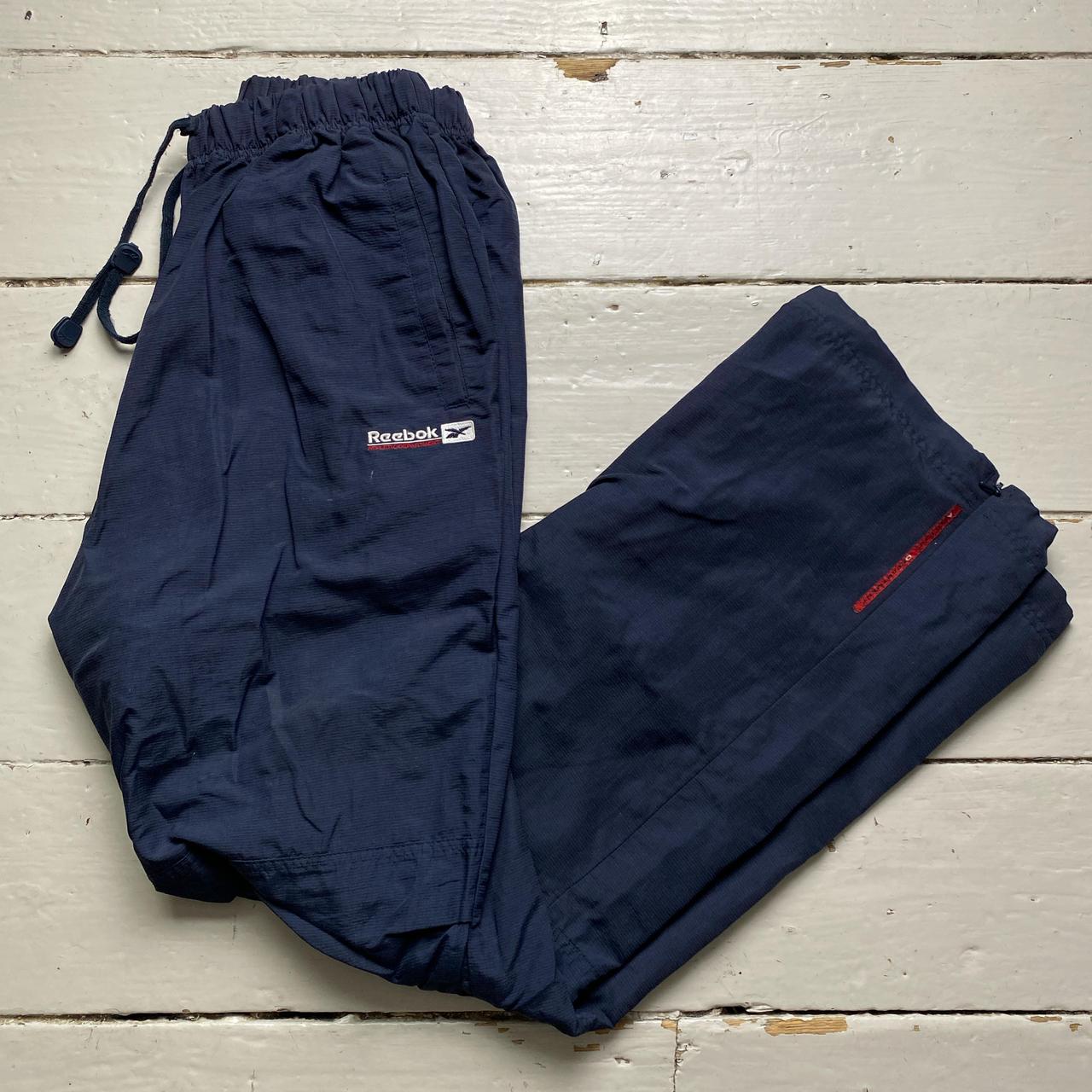 Reebok Navy Baggy Shell Trackpant Bottoms