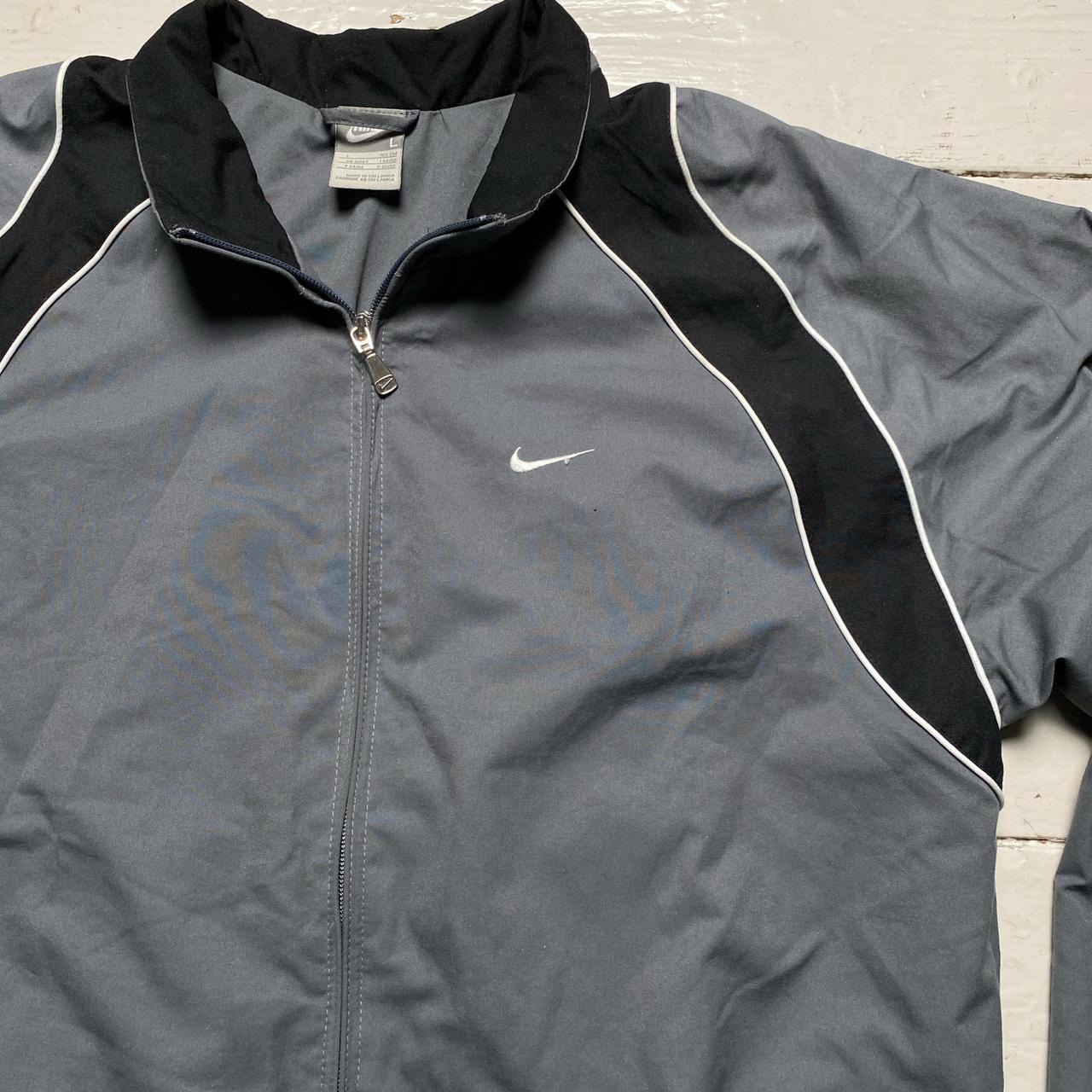 Nike Swoosh Grey Black and White Shell Tracksuit Jacket